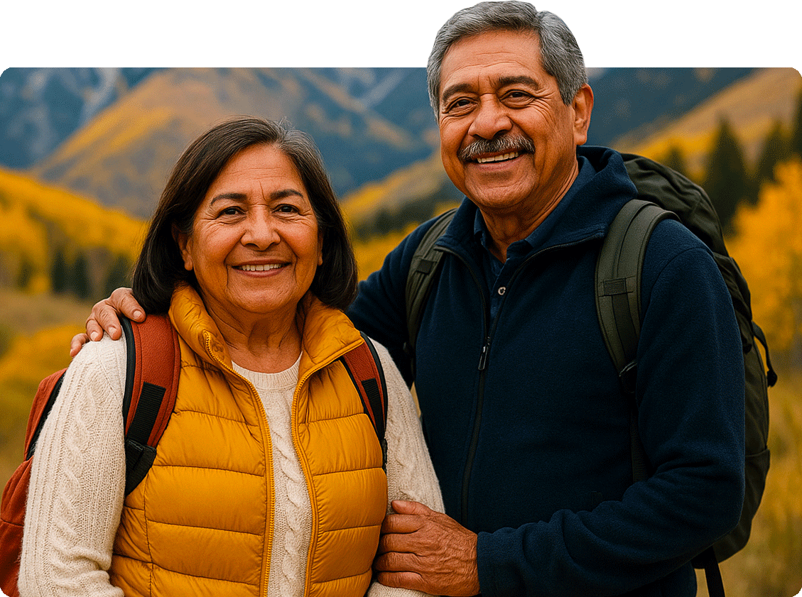 Happy retired couple